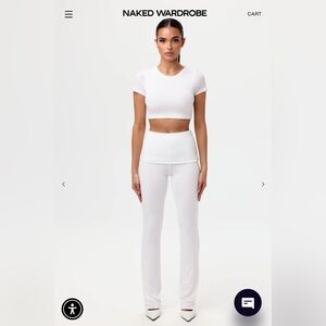 White Women's Pants & Jumpsuit Set